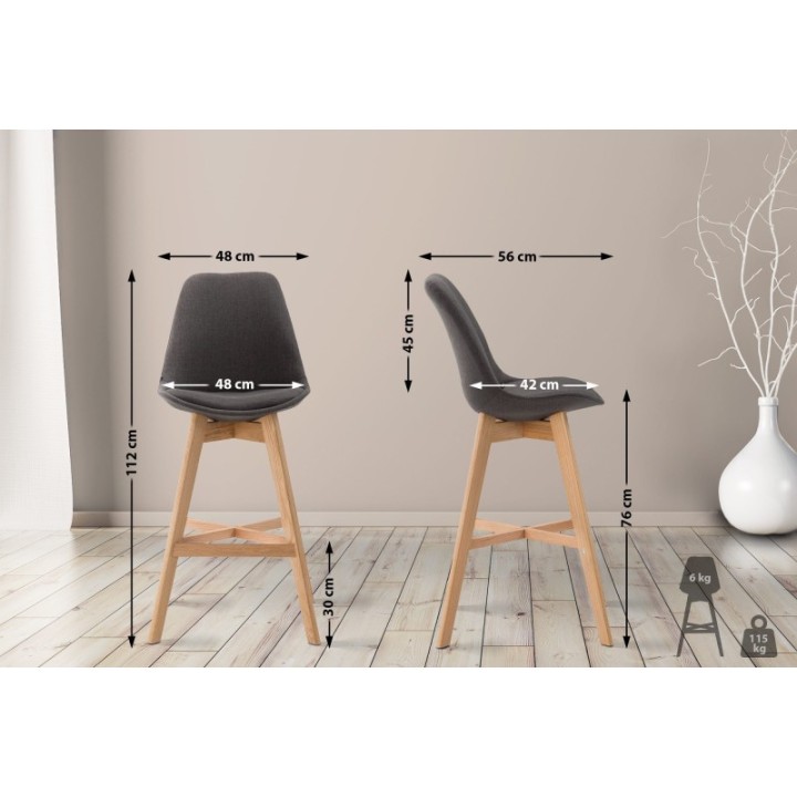 Barhocker Cannes Stoff Natura