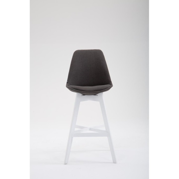 Barhocker Cannes Stoff Weiß