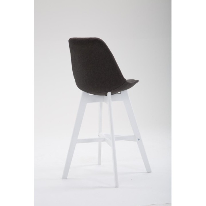 Barhocker Cannes Stoff Weiß