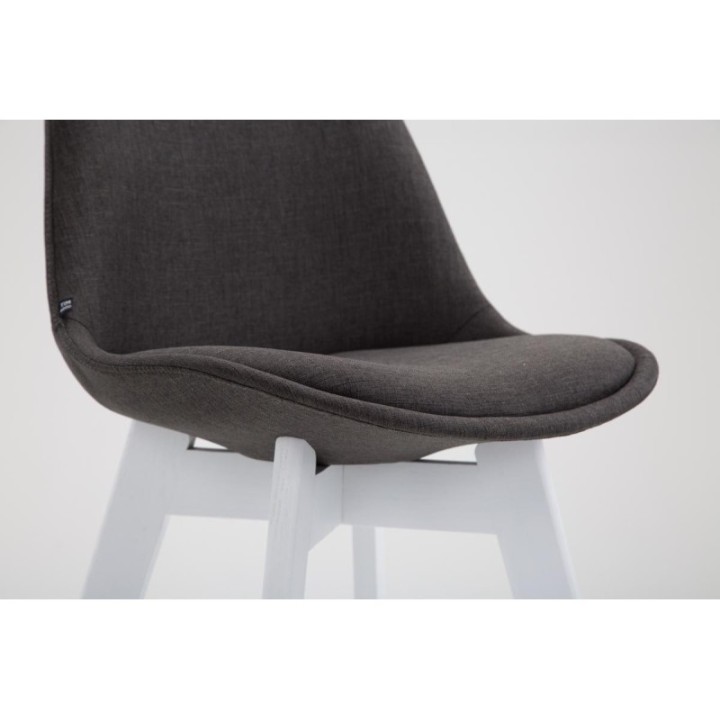 Barhocker Cannes Stoff Weiß