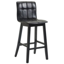 Barhocker Bregenz Kunstleder Schwarz,