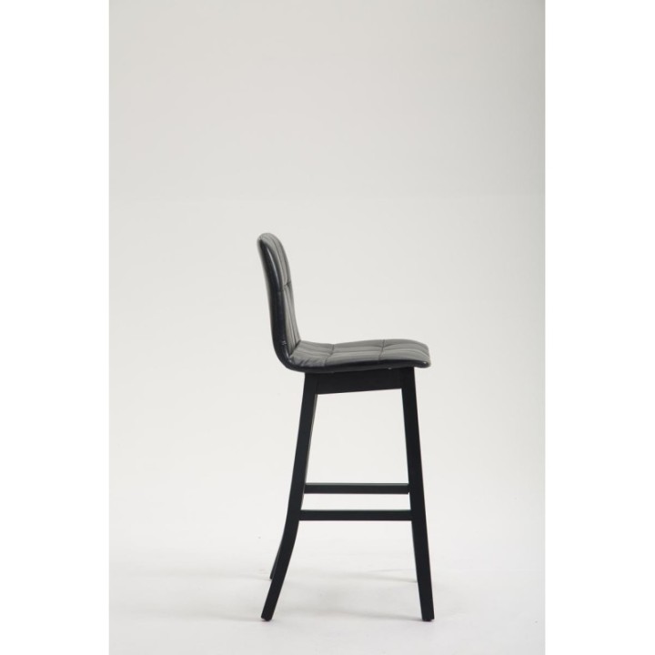 Barhocker Bregenz Kunstleder Schwarz,