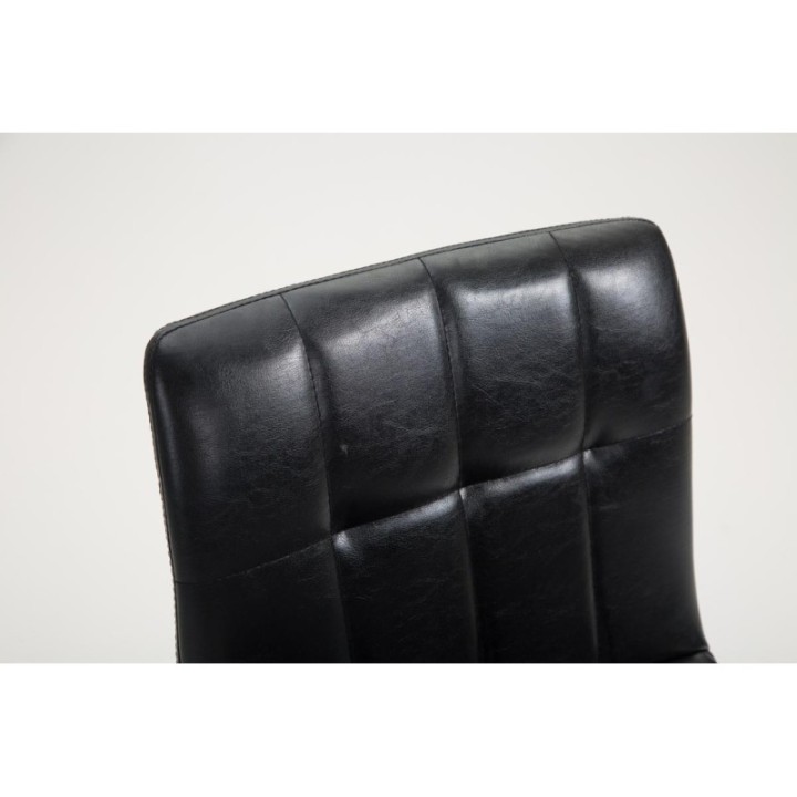 Barhocker Bregenz Kunstleder Schwarz,