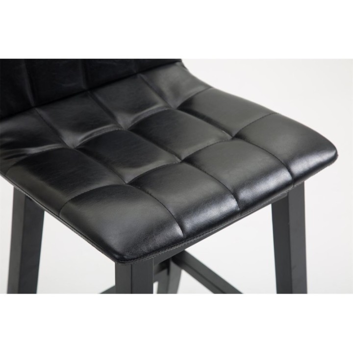 Barhocker Bregenz Kunstleder Schwarz,