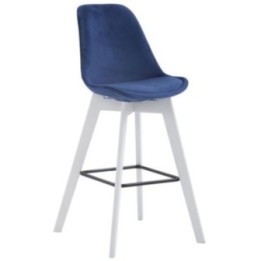 Barhocker Metz Samt weiß
