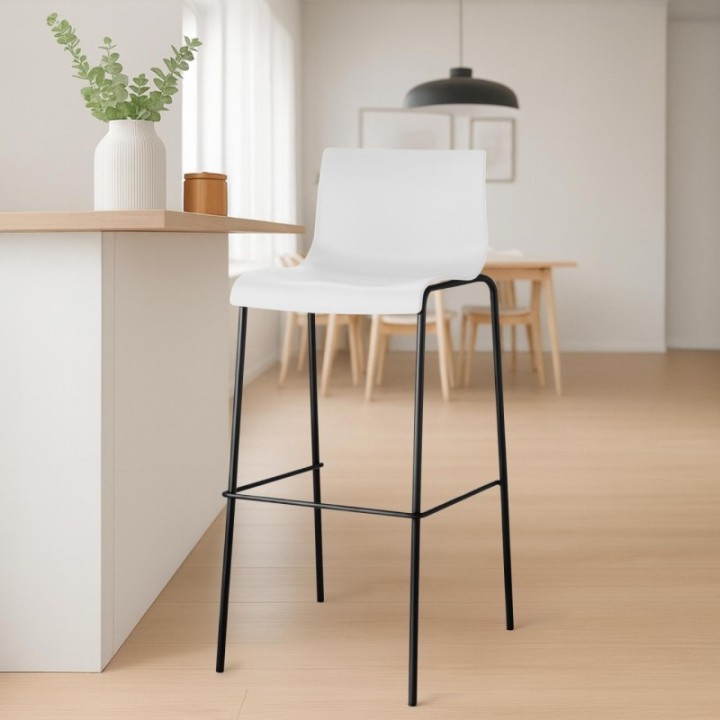 Barhocker Hoover 4-Fuß Gestell schwarz