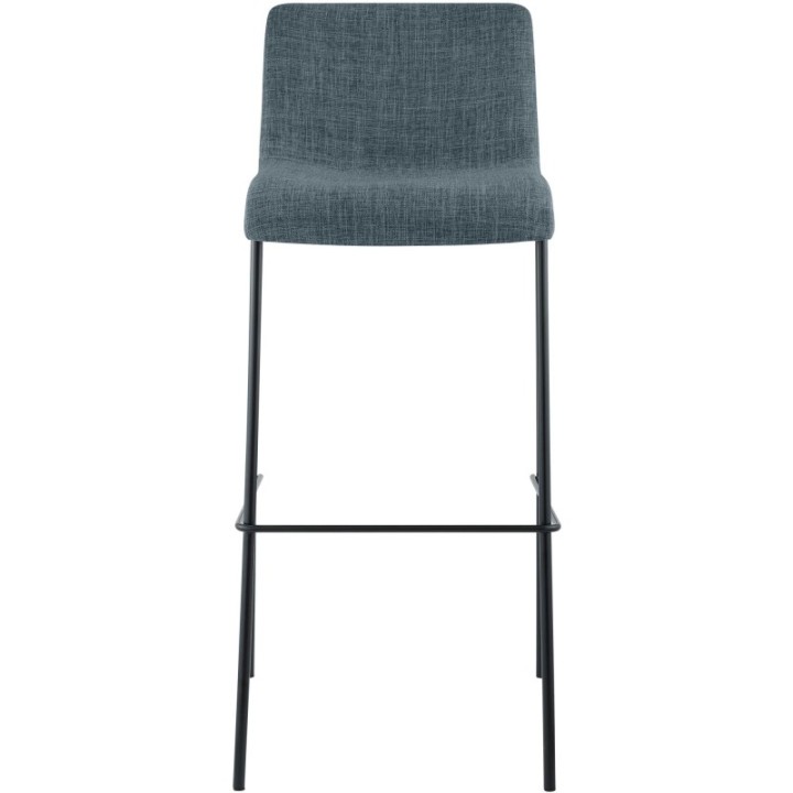 Barhocker Hoover Stoff 4-Fuß Gestell schwarz