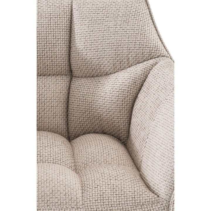  Barhocker Damaso Stoff mit 4-Fuß Gestell weiß