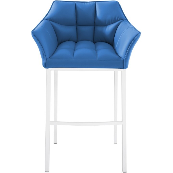 Barhocker Damaso mit 4-Fuß Gestell weiß