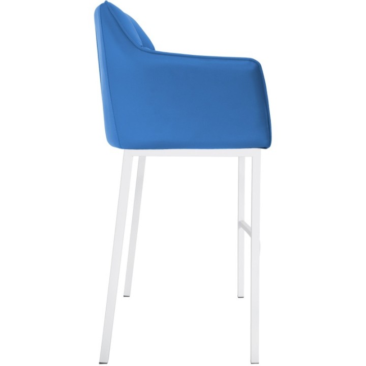 Barhocker Damaso mit 4-Fuß Gestell weiß