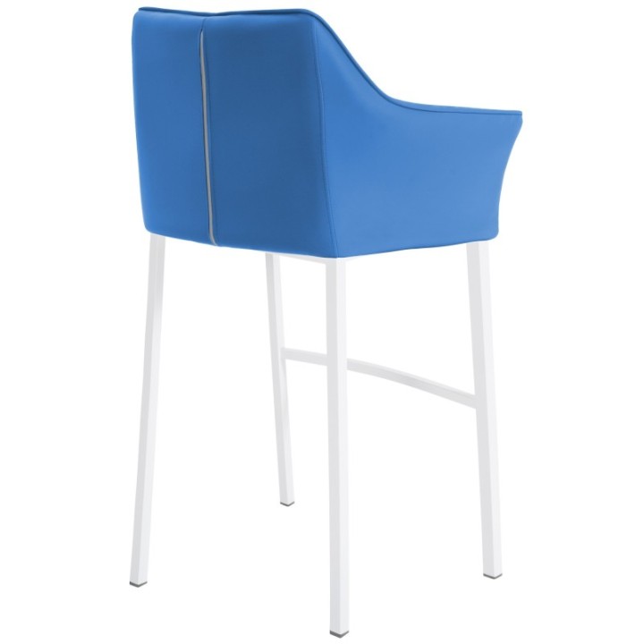 Barhocker Damaso mit 4-Fuß Gestell weiß