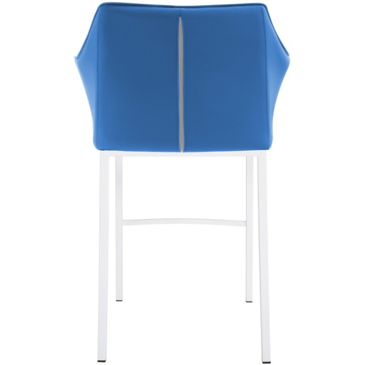 Barhocker Damaso mit 4-Fuß Gestell weiß