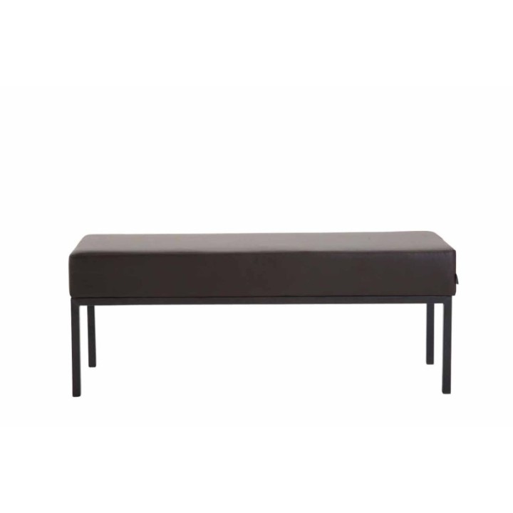 3er Sitzbank Newton Kunstleder schwarz