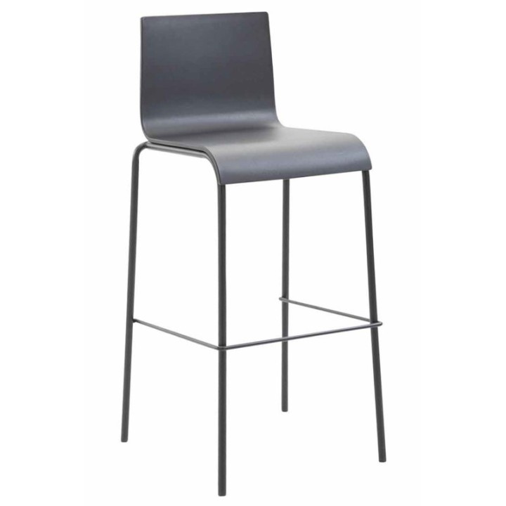 Barhocker Kado Kunststoff Rund schwarz