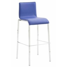 Barhocker Kado Kunstleder Square Flach chrom