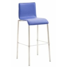Barhocker Kado Kunstleder Square Flach edelstahl
