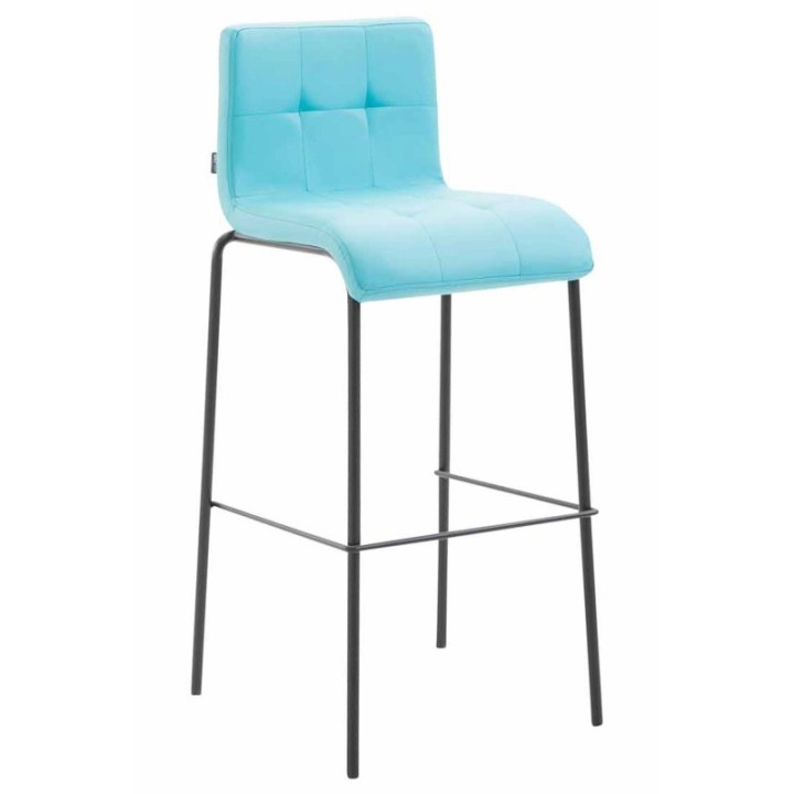 Barhocker Kado Kunstleder Rund schwarz