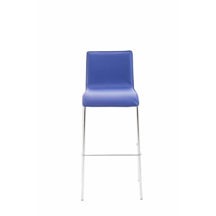 Barhocker Kado Kunstleder Rund Flach chrom