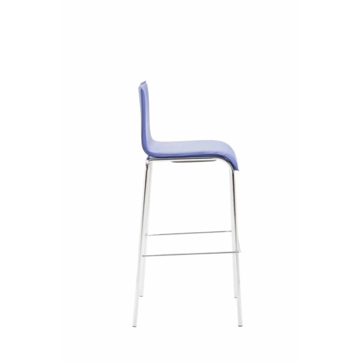 Barhocker Kado Kunstleder Rund Flach chrom