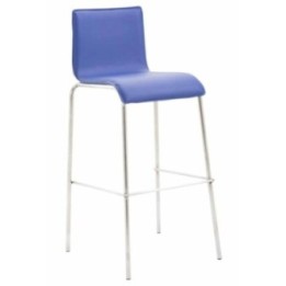 Barhocker Kado Kunstleder Rund Flach edelstahl
