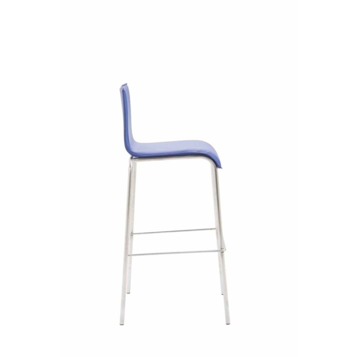 Barhocker Kado Kunstleder Rund Flach edelstahl