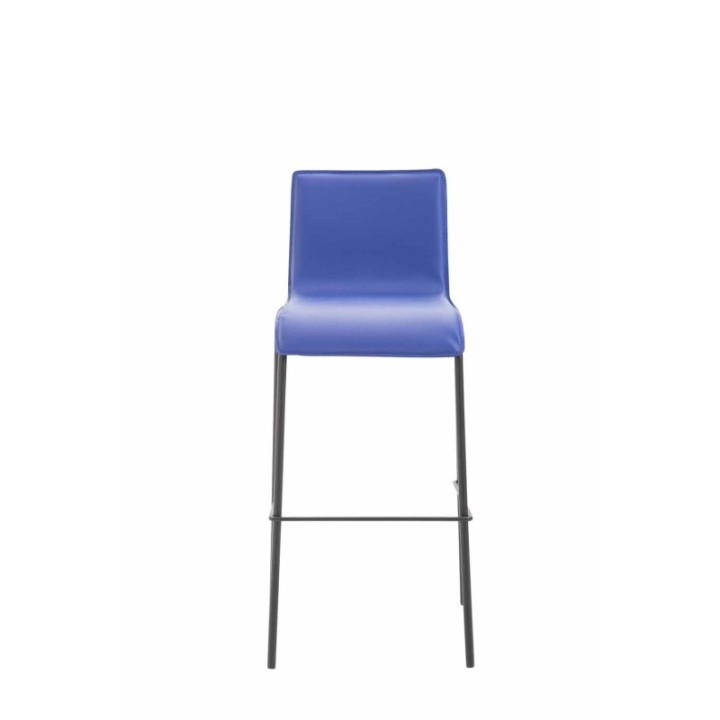 Barhocker Kado Kunstleder Rund Flach schwarz