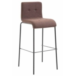 Barhocker Kado Stoff Rund schwarz