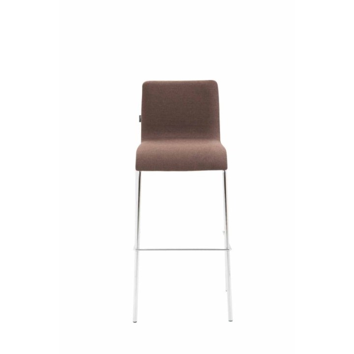 Barhocker Kado Stoff Rund Flach chrom