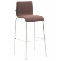 Barhocker Kado Stoff Rund Flach edelstahl