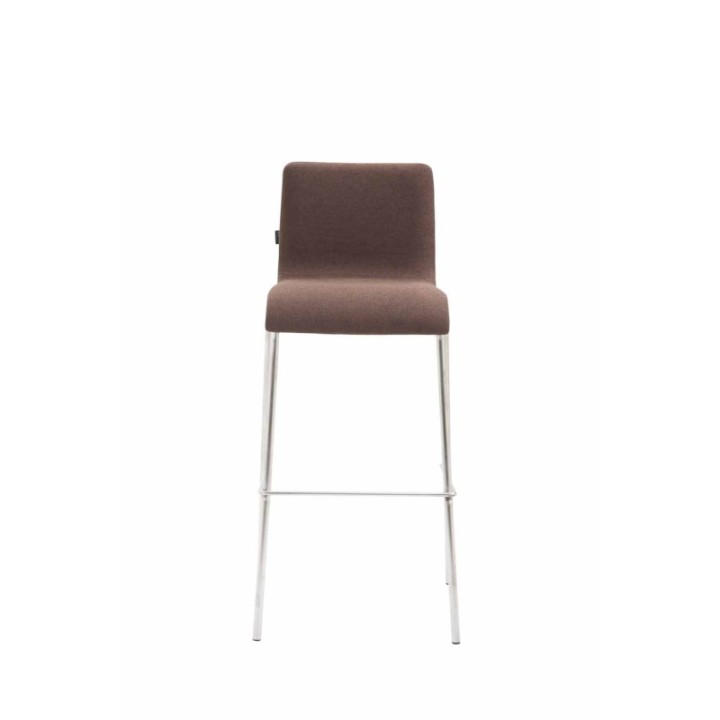 Barhocker Kado Stoff Rund Flach edelstahl