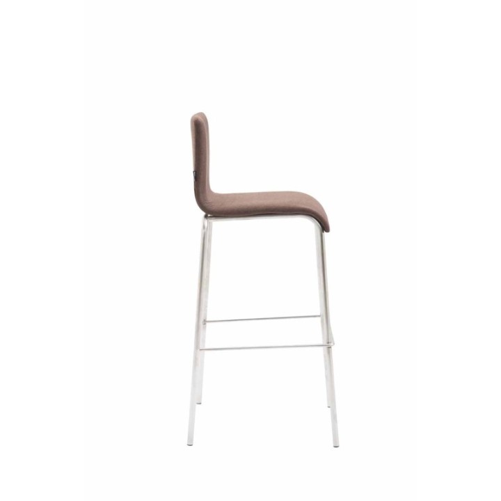 Barhocker Kado Stoff Rund Flach edelstahl