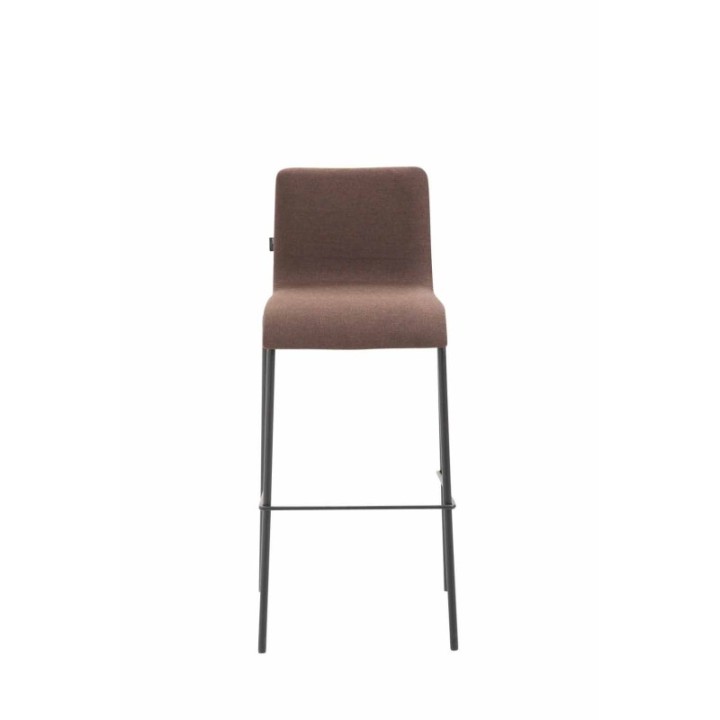 Barhocker Kado Stoff Rund Flach schwarz