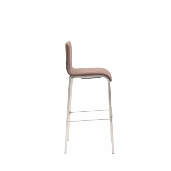 Barhocker Kado Stoff Square Flach edelstahl