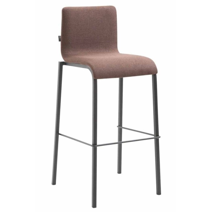 Barhocker Kado Stoff Square Flach schwarz