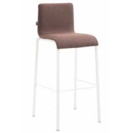Barhocker Kado Stoff Square Flach weiß
