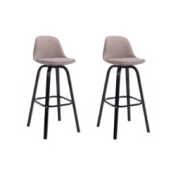 2er Set Barhocker Avika Stoff cappuccino