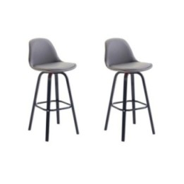 2er Set Barhocker Avika Kunstleder schwarz