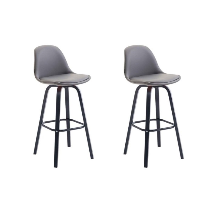 2er Set Barhocker Avika Kunstleder schwarz