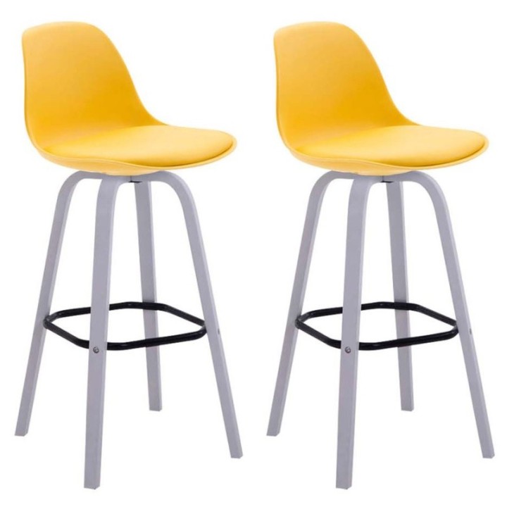 2er Set Barhocker Avika Kunststoff weiß