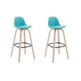 2er Set Barhocker Avika Kunstleder natura