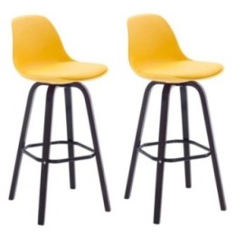 2er Set Barhocker Avika Kunststoff cappuccino