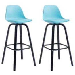 2er Set Barhocker Avika Kunststoff schwarz