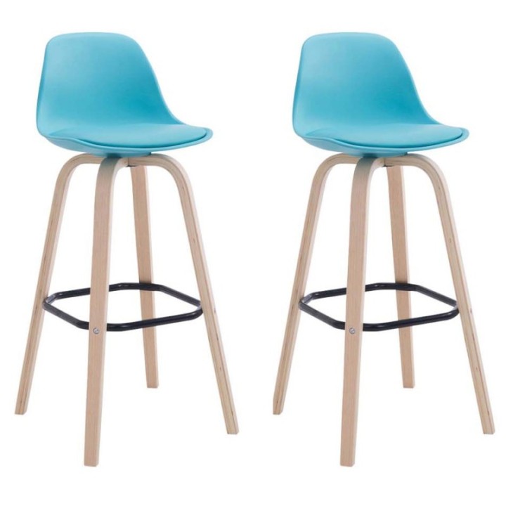 2er Set Barhocker Avika Kunststoff natura
