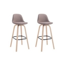 2er Set Barhocker Avika Stoff natura