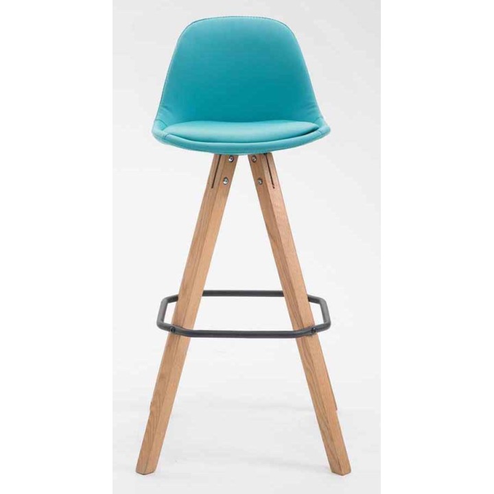 2er Set Barhocker Franklin vollgepolstert Kunstleder Square natura