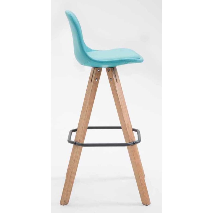 2er Set Barhocker Franklin vollgepolstert Kunstleder Square natura