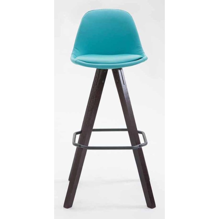 2er Set Barhocker Franklin vollgepolstert Kunstleder Square cappuccino