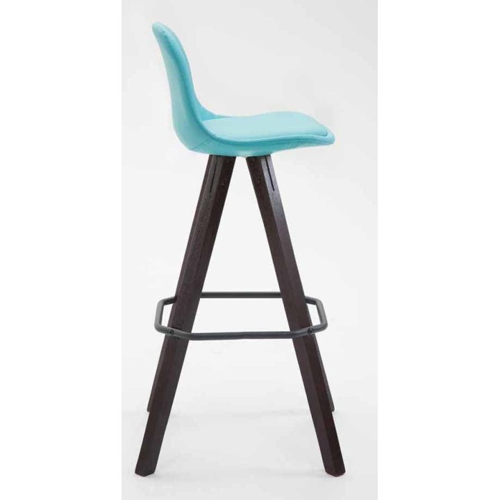 2er Set Barhocker Franklin vollgepolstert Kunstleder Square cappuccino