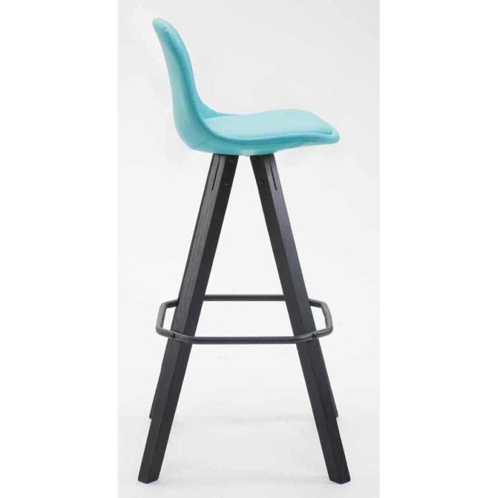 2er Set Barhocker Franklin vollgepolstert Kunstleder Square schwarz
