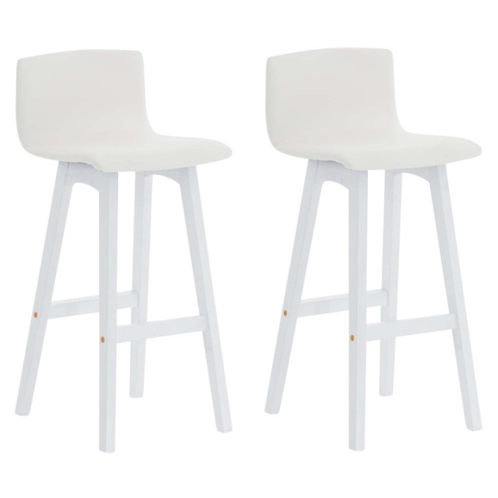 2er Set Barhocker Taunus Kunstleder weiß